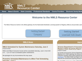 'nationwidelicensingsystem.org' screenshot