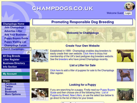 'champdogs.co.uk' screenshot