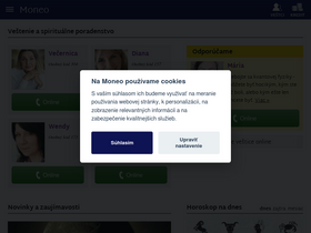 'moneo.sk' screenshot