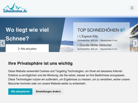 'schneehoehen.de' screenshot