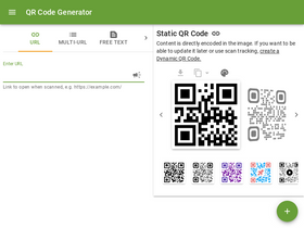 'the-qrcode-generator.com' screenshot