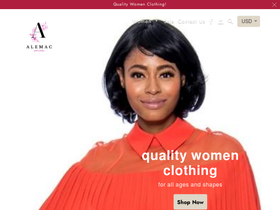alemacapparel.com homepage screenshot