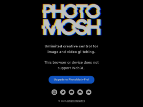 'photomosh.com' screenshot