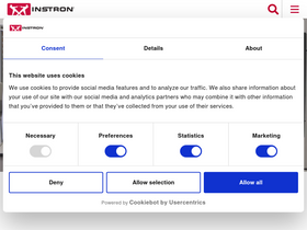 'instron.com' screenshot