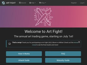 'artfight.net' screenshot