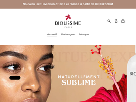biolissime.com homepage screenshot