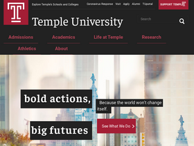 'cphadmissions.temple.edu' screenshot