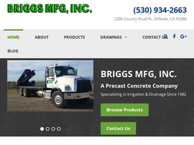 briggsconcrete.com homepage screenshot