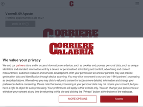 'corrieredellacalabria.it' screenshot