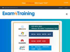 'exam4training.com' screenshot