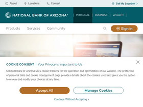 'banking.nbarizona.com' screenshot