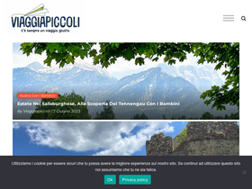 'viaggiapiccoli.com' screenshot