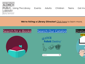 'aldrichpubliclibrary.org' screenshot