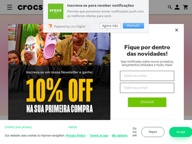 'crocs.com.br' screenshot