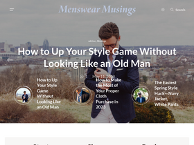 'menswearmusings.com' screenshot