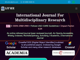 'ijfmr.com' screenshot