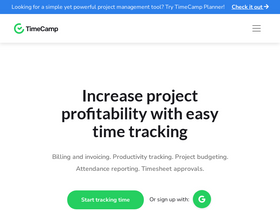 'timecamp.com' screenshot