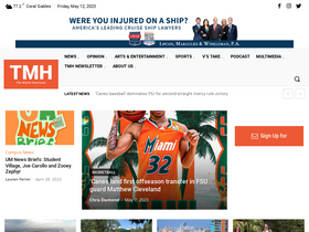 'themiamihurricane.com' screenshot