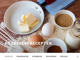 'kozossegireceptek.com' screenshot
