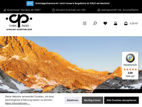 chrispacks.com homepage screenshot