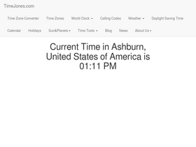 'timejones.com' screenshot