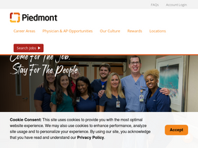 'piedmontcareers.org' screenshot