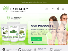 Caribounutrition homepage screenshot