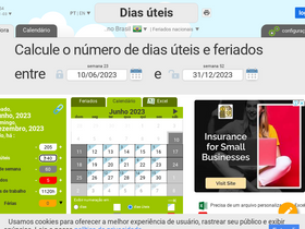 'dias-uteis.com' screenshot