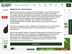 'all4golf.de' screenshot