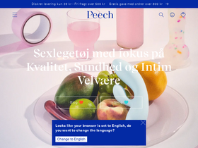 Peech homepage screenshot