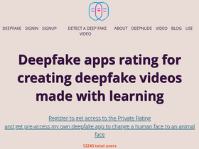 'deepfakesapp.online' screenshot