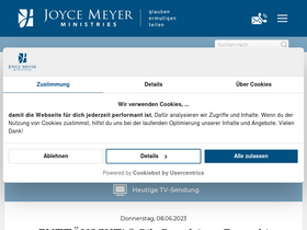 'joyce-meyer.de' screenshot