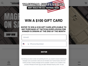'tacticalsurplususa.com' screenshot