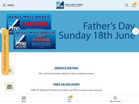 'veals.co.uk' screenshot