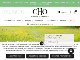 CHO website screenshot