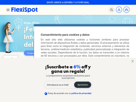 'flexispot.es' screenshot