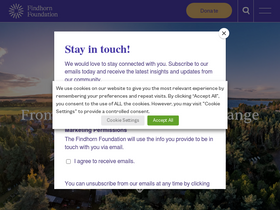 'findhorn.org' screenshot
