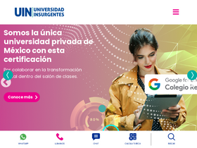 'universidadinsurgentes.edu.mx' screenshot
