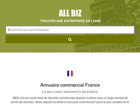 'allbiz.fr' screenshot