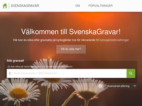 'svenskagravar.se' screenshot