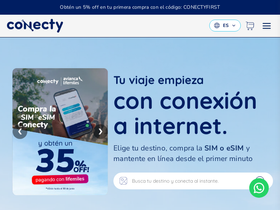 Conecty - Viaja Conectado homepage screenshot