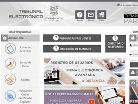 'tribunalelectronico.gob.mx' screenshot