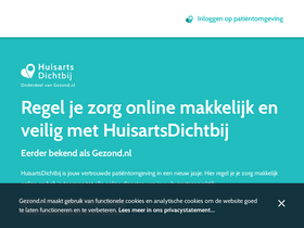 'huisartsdichtbij.gezond.nl' screenshot