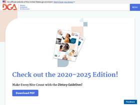 'dietaryguidelines.gov' screenshot