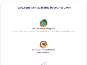 'tsars.com' screenshot