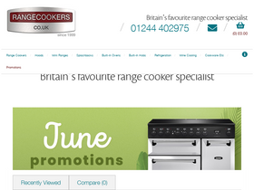 'rangecookers.co.uk' screenshot