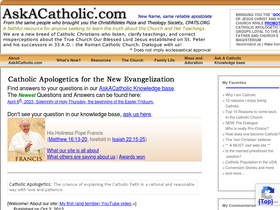'askacatholic.com' screenshot