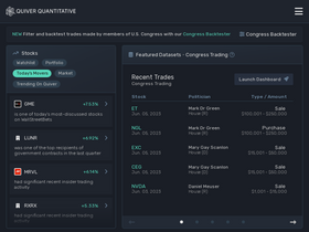 'quiverquant.com' screenshot