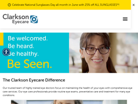 'clarksoneyecare.com' screenshot