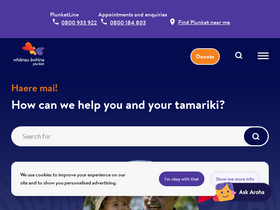 'plunket.org.nz' screenshot